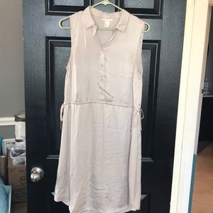 Faux silk dress